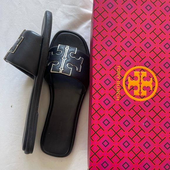 Tory Burch Blue Sandals with Silver Accents - Picture 2 of 4